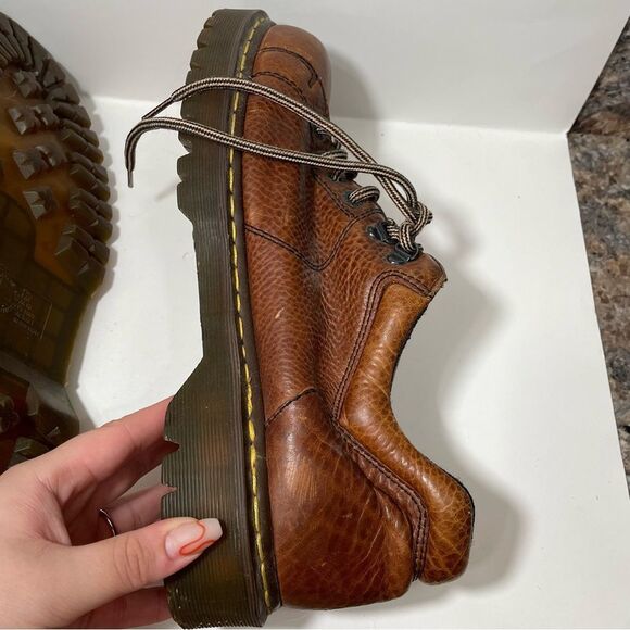 Dr. Martens Brown Leather Platform Oxford Shoes